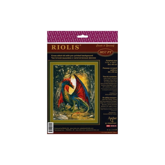 Riolis Cross Stitch Kit Forest Dragon