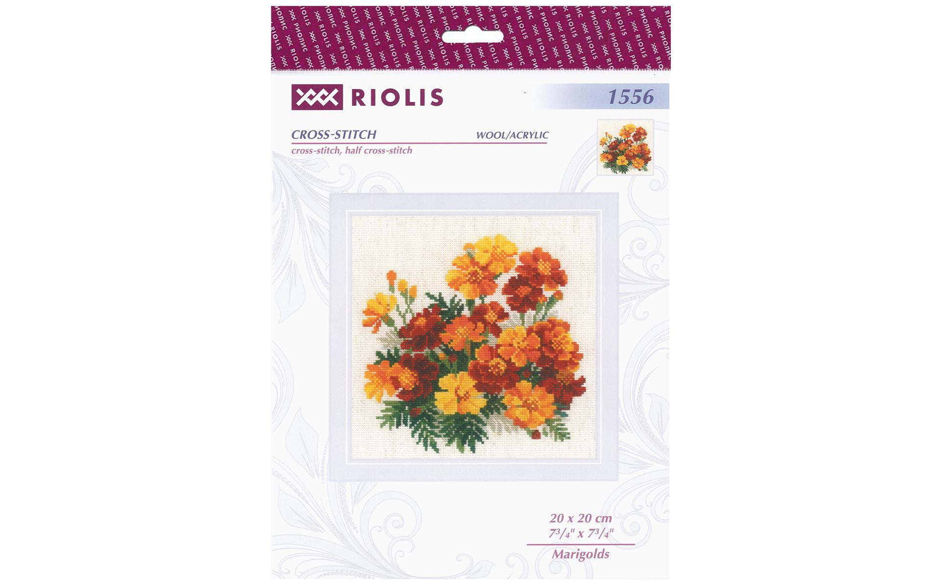 RIOLIS Hot Summer Floral Cross Stitch Kit - 15.75 X 11.81 Inch, For Beginners & Advanced