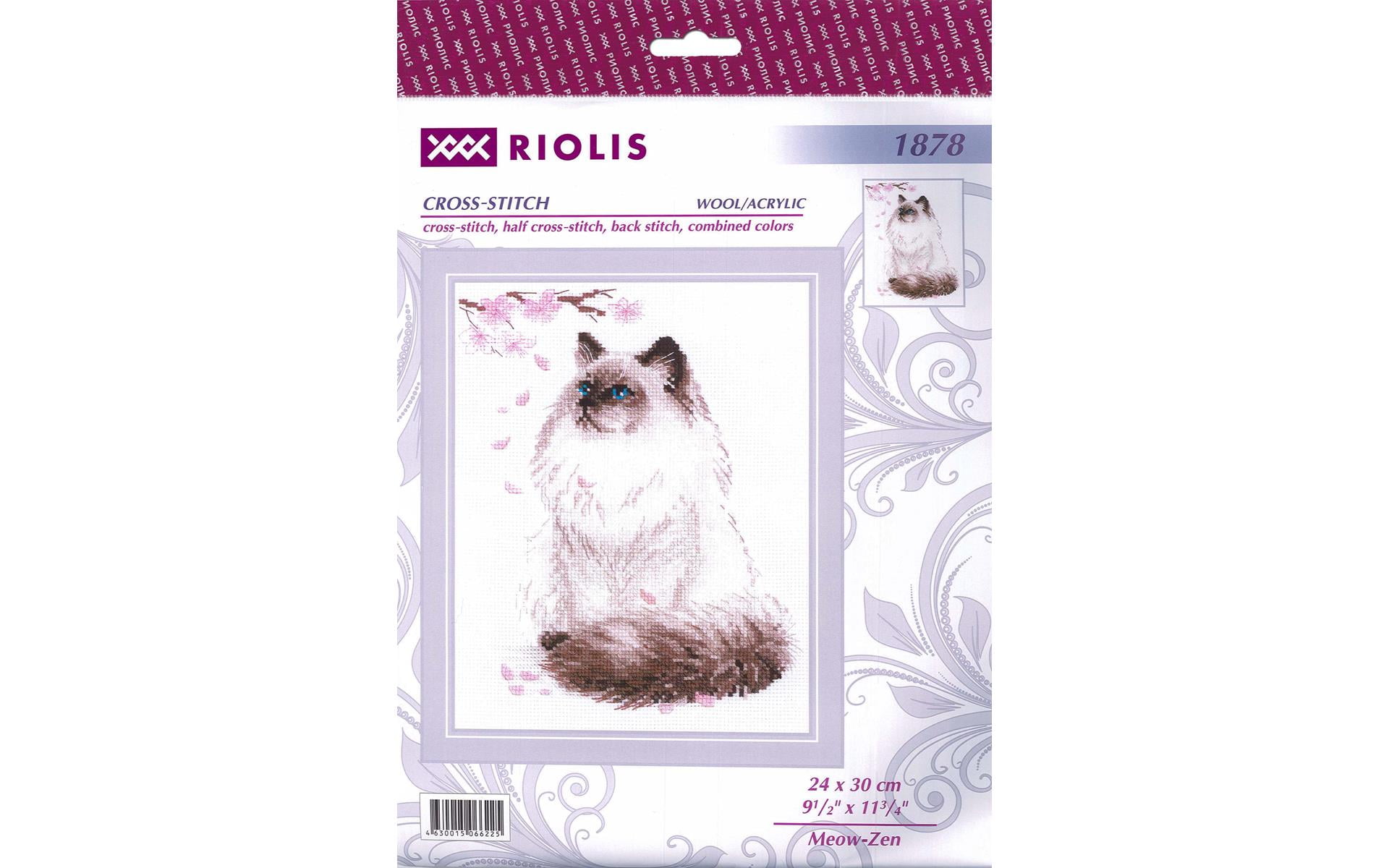 Riolis Cross Stitch Kit Meow-Zen