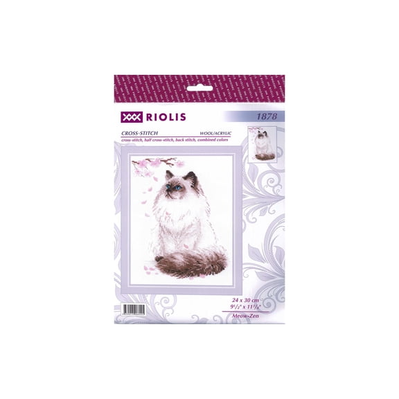 Riolis Cross Stitch Kit Meow-Zen