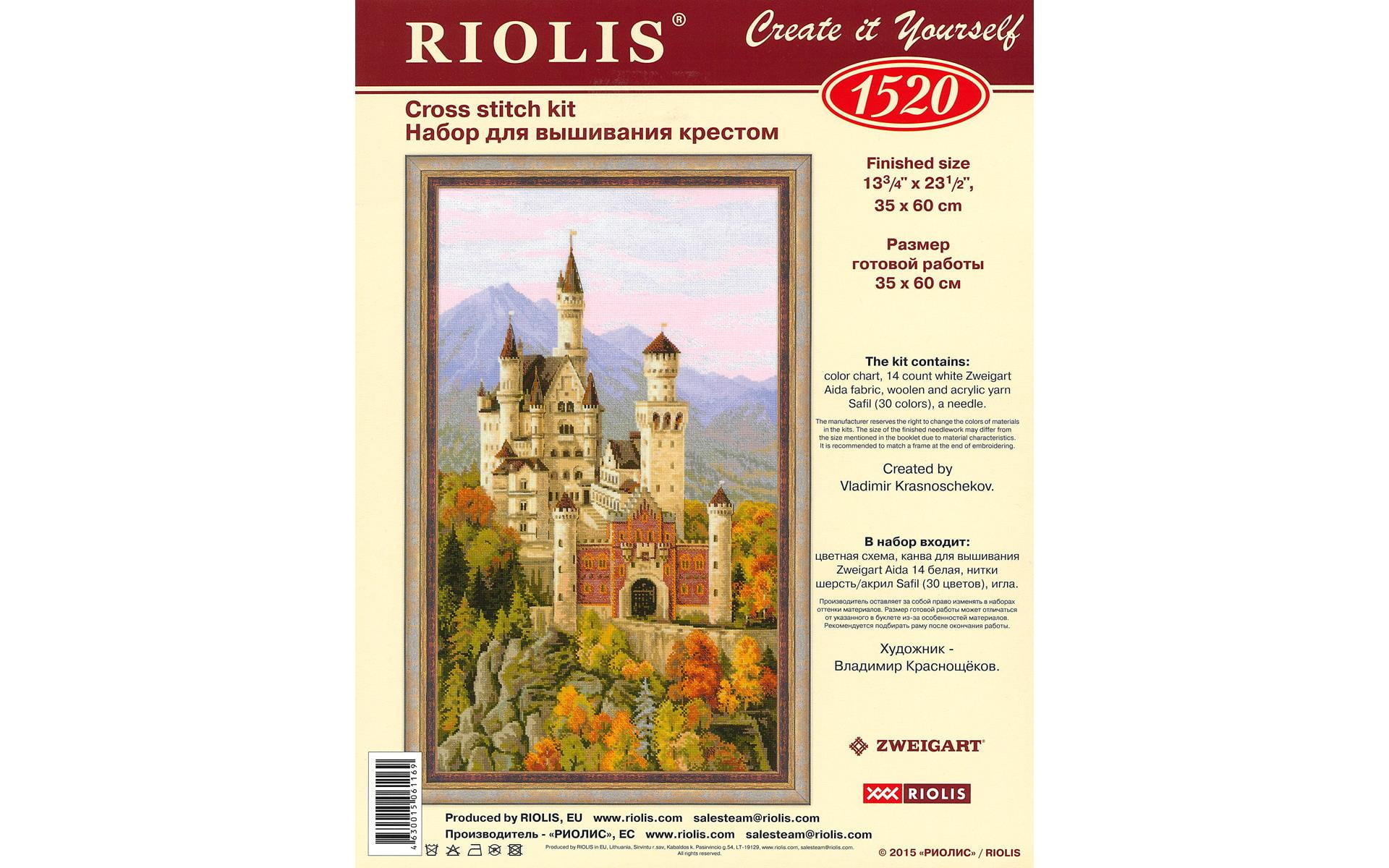 RIOLIS Counted Cross Stitch Kit 13.75"X23.5"-Neuschwanstein Castle (14 Count)
