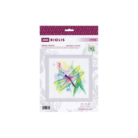 RIOLIS Counted Cross Stitch Kit 9.75"X9.75"-Rainbow Beauty (14 Count)
