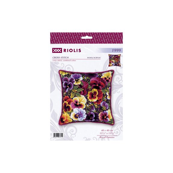 Riolis Cross Stitch Kit Royal Pansies