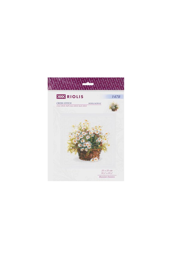 Cross Stitch Kit Russian Daisies