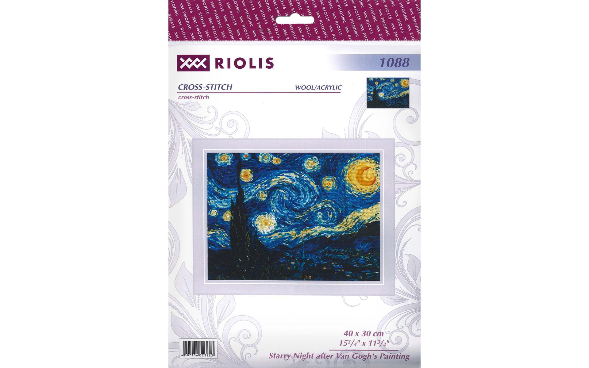 RIOLIS Counted Cross Stitch Kit 15.75"X11.75"-Starry Night-Van Gogh's (14 Count)