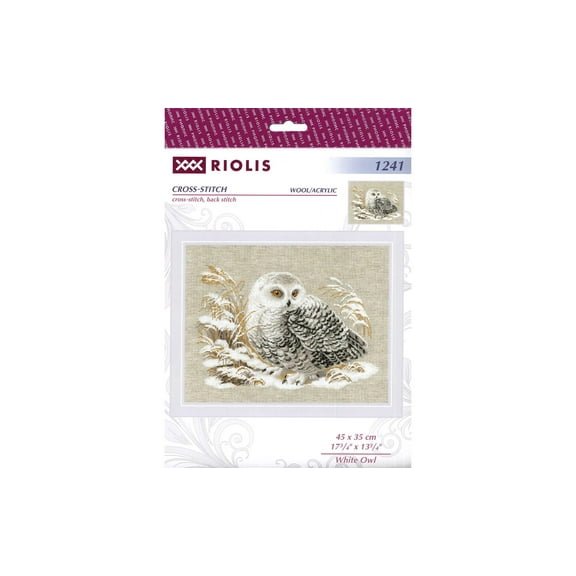 Riolis Cross Stitch Kit White Owl