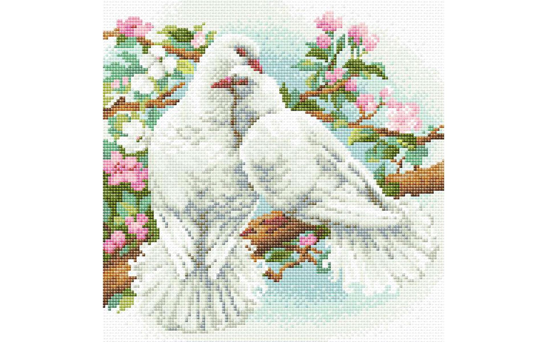 Riolis Diamond Mosaic Kit 11.75x11.75" White Doves