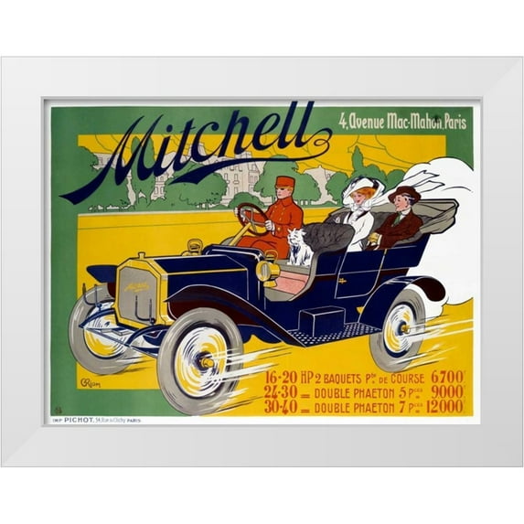 Riom, G. 18x14 White Modern Wood Framed Museum Art Print Titled - Mitchell