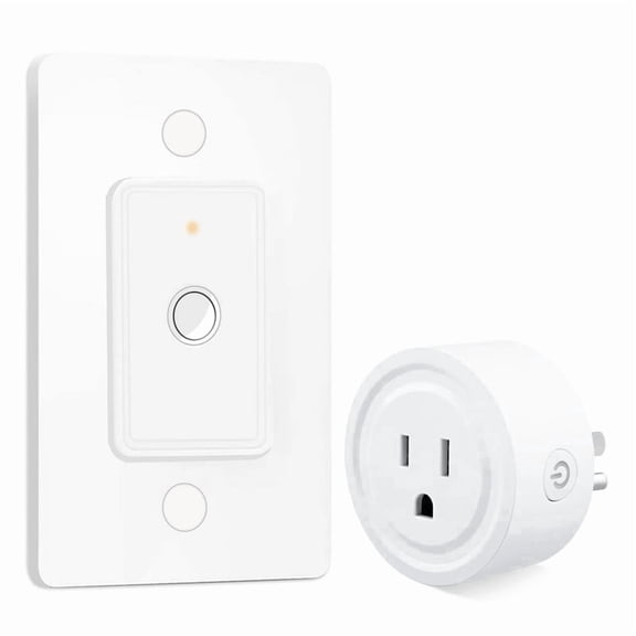 RiooCubee Remote Control Outlet: Wireless Wall Switch 656ft Range on Off Outlet Switch for Lights & Small Appliances Pre-Programmed & No Wiring