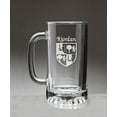 thumbnail image 1 of Riordan Irish Coat of Arms Glass Beer Mug (Sand Etched), 1 of 1