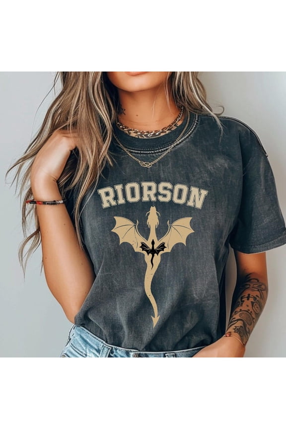 Riorson Dragon Shirt, Fourth Wing Inspired Tee, Fantasy Academy T-Shirt, Dragon Rider Shirt, Basgiath War College Tee, Bookish Shirt Alc2433