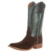 Rios Of Mercedes Men`s Rios Cafe Carpincho 13` Green Luster Top Square Toe Boot Chocolate 8 D