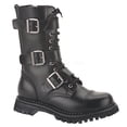 thumbnail image 1 of Riot-12, 12 Eyelet 3 Strap Steel Toe Blk Leather Calf Boot, 1 of 5