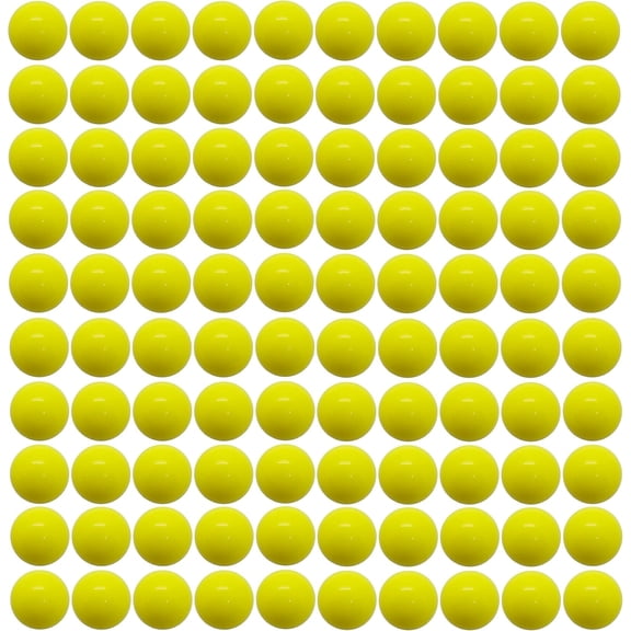 Ultimate 0.68 Cal Seamless Paintballs - 100X High-Impact PVC/Nylon Ammo for Self-Defense and Tactical Training . High-Impact Jawbreaker Paintballs for Less Lethal Practice, 3.6 Grams, Yellow