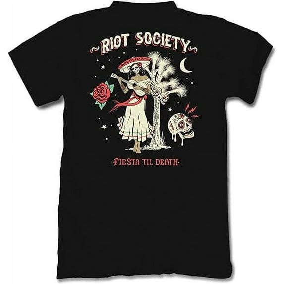Riot Society Men's Short Sleeve Graphic and Embroidered Fashion T-Shirt