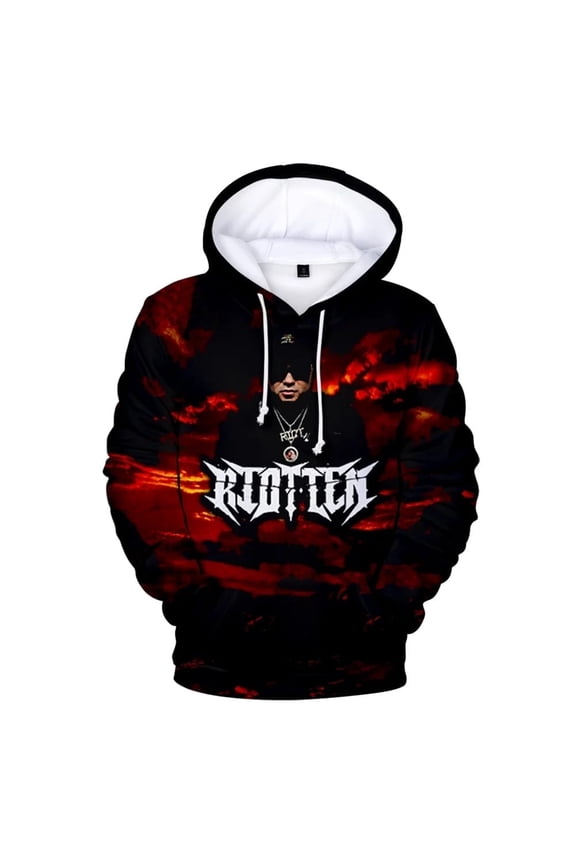 Riot Ten Merch Printed Fashion Hoodie Unisex Drawstring Pocket Long Sleeve Casual Sweatshirt