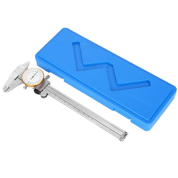 Riousery 0-150mm / 0-6 inches Shockproof Vernier Caliper High Accuracy Metric Gauge Measuring Tool Double Scale Carbon Steel Vernier Caliper for Home Industry DIY Crafts Jewelry Woodworking
