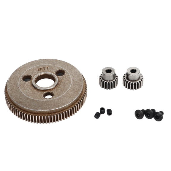 Riousery 1/10 RC Car Spur Gear 86T 19T 21T Steel RC Gear Replacement Set Compatible with Traxxas Slash 2WD Rustler 2WD Stampede 2WD Upgrade Accessories Kit (8.00x8.00x1.00 inches / 20.3x20.3x2.5 cm)