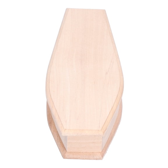 Riousery 1:12 Scale Dollhouse Miniature Halloween Coffin Box DIY Wooden Crafts Props Accessory Unfinished Birch Wood Box for Vampire Theme Decoration (7.0 x 3.0 x 1.8 in / 17.8 x 7.5 x 4.5 cm)