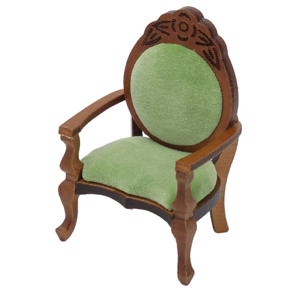 Riousery 1:12 Scale Dollhouse Miniature Vintage Sofa Retro Single Chair Furniture for Home Decoration Scene Shooting