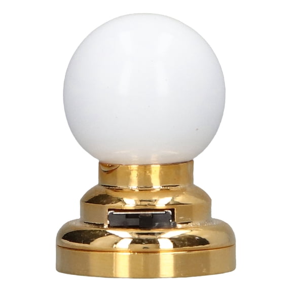 Riousery 1/12 Scale Miniature Ceiling Lamp LED Round Dollhouse Light with Metal Base, Built-in CR1632 Battery Powered Props for Dollhouse Furniture Decoration Accessories (1.57 inches / 4 cm)