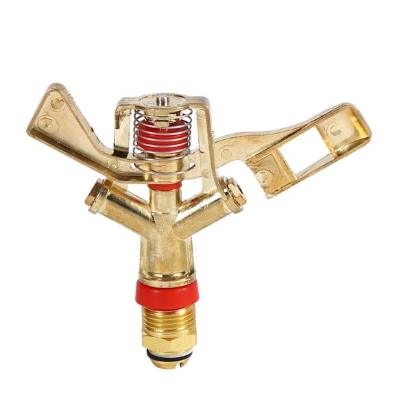 Riousery 1/2 Inch Heavy Duty Brass Rotating Rocker Arm Water Sprinkler for Lawn, Garden Irrigation and Roof Cooling, 360 Degree Automatic Rotation Spray Nozzle, 4.9 x 4.3 inches / 12.5 x 11 cm