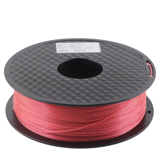 Riousery 1.75mm 3D Printer Filament, Glitter Pink PLA Silk Printing Consumable for Most FDM 3D Printers, Tangle-Free Premium Material, 200-230C Print Temp, 1.2 Kg Spool, 1 Count