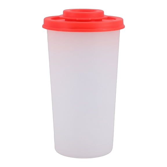 Riousery 1-Pack Small Plastic Seasoning Shaker Bottle Clear Spice Shaker with Red Lid, Perfect 3.7 inches / 9.5 cm Airtight Shaker Container for Travel Kitchen Picnic Camping Outdoors