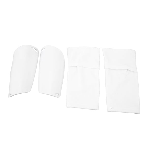 Riousery 1 Pair Adult Soccer Shin Guard Sock Compression Calf Sleeves with Pocket White Medium. Lightweight, Breathable Leg Performance Support for Football Players and Training (11.8 inches / 30 cm)