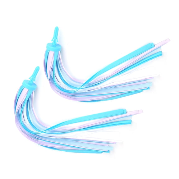 Riousery 1 Pair Handlebars Streamers for Kids Scooter, Sky Blue Bike Tassel Ribbons Accessories