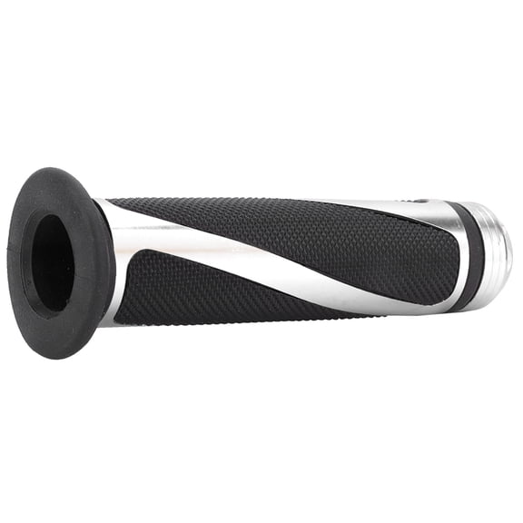 Riousery 1 Pair Metal Motorcycle Throttle Handlebars Hand Grips Modification Accessory 5.12 inches / 13 cm (Silver)