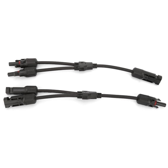Riousery 1 Pair Y Branch Connector Solar Panel Adapter Cable Splitter High Current Withstanding (13.38 inches / 34 cm)