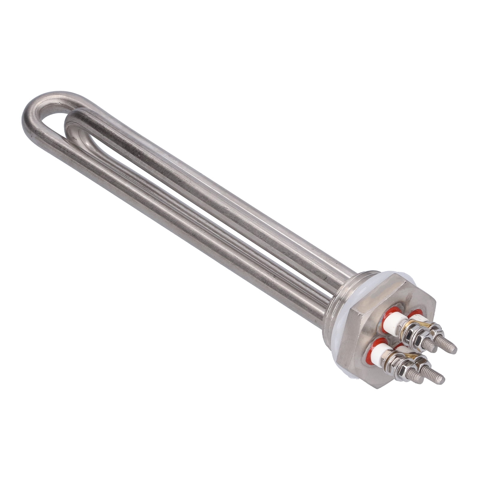 Riousery 1 inch BSP Stainless Steel Heating Tube DC 48V 1500W Electric Water Heater Element Replacement Submersible Rod Industrial Supplies 9.84 inches / 25 cm