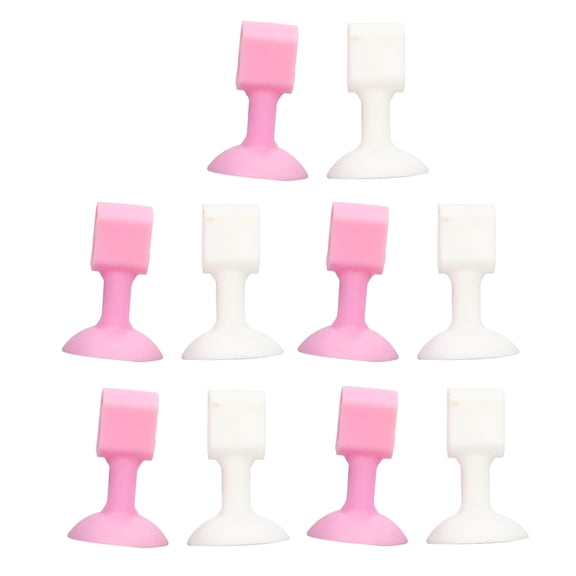 Riousery 10 PCS Washer Door Holder Pink and White Rubber Keep Washers Dry Prevents Odors and Moisture Build-Up Universal Front Load Washing Machine Bracket Stand Support 2 inches / 5.08 cm