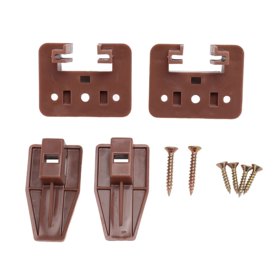 Riousery 10 Pack Drawer Track Guide and Glides Dresser Center Mount Plastic Drawer Slides Replacement Parts with 30 Screws for Furniture Drawer System Restoration