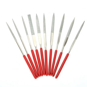Riousery 10-Piece High Carbon Steel Needle File Set, Mini Woodworking Rasp Filing Tools for DIY Handcrafts, Metal, Glass, and Wood Carving, 5.5 inches / 14 cm Length