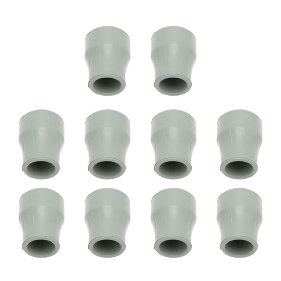 Riousery 10-Piece Rubber Crutch Tips Replacement, Heavy Duty Non-Slip Cane Tip Protector, 0.9 Inches / 22 mm Inner Diameter, Gray Wear-Resistant Buffer Accessories for Walking Sticks and Crutches