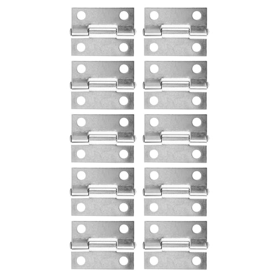 Riousery 10 Pieces 1 Inch / 25.4 mm Stainless Steel Door Hinge Heavy Duty Cabinet Hinges Replacement Hardware for Furniture Business Machines Locking Device Silver