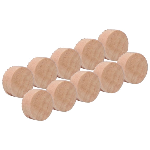 Riousery 10 Pieces Trombone Water Key Spit Valve Cork Pad Replacement Set, Durable Brass Instrument Accessories Parts for Musicians and Repair Technicians, Natural Wood Color