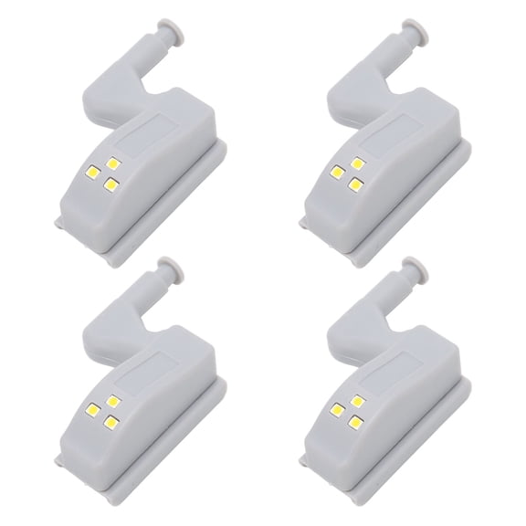 Riousery 10 Sets LED Cabinet Hinge Light ABS Wardrobe Cupboard Sensor Lights Warm Light (2.75 inches / 7 cm)