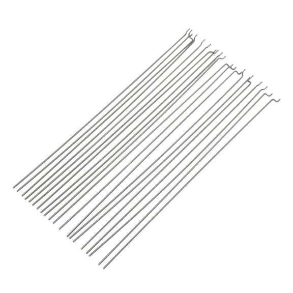 Riousery 100 Pcs Steel Z Push Rods 200mm (7.9 inches) High Hardness Rust Prevention RC Airplane Aircraft Fixed Wing Pushrods Steering Replacement Parts, Silver, 1.2mm Diameter