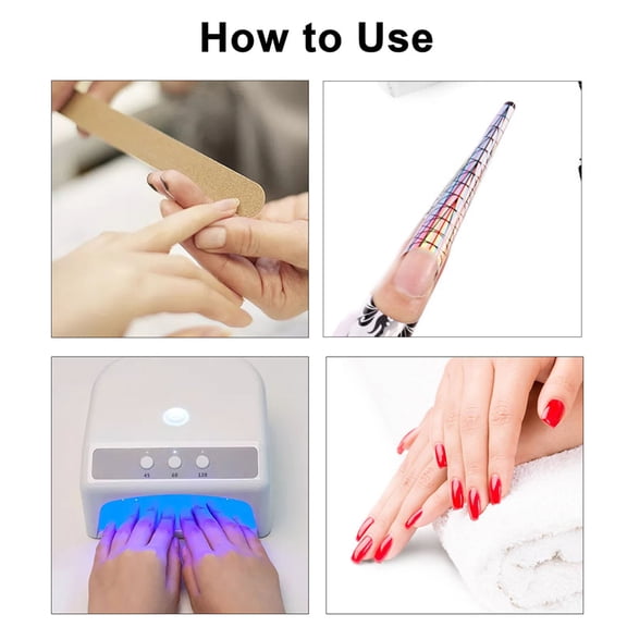 Riousery 100PCS Butterfly Nail Form Stickers for Acrylic UV Gel Extension, Art Tips Guide Adhesive Builder Tools, DIY Manicure Equipment for Salon and Home Use (100 Pieces, Style YC-18)
