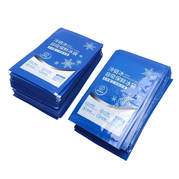 Riousery 100PCS Ice Cold Pack Reusable Multifunctional Cold Freezer Pack 8.45 oz / 250ml for Aviation Food Cooling