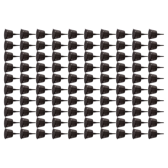 Riousery 100PCS Plastic Fertilizer Mesh Basket with Lid, Small Size Net Pot for Orchid Bonsai Planting (9.06 inches / 23 cm) - Garden Supplies