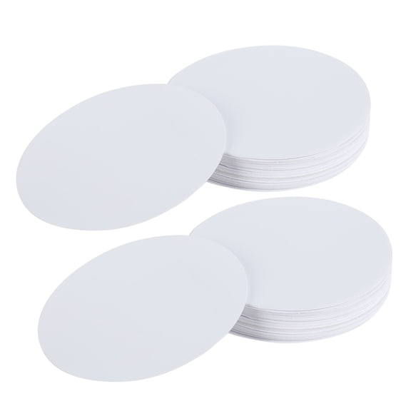 Riousery 100Pcs Blank Badge Paper Photo Printer Supplies DIY Painting Hand-Made Craft Pre-Cut Glossy Print Paper 2.60 inches / 66mm for 2.20 inches / 56mm Button Maker Machine