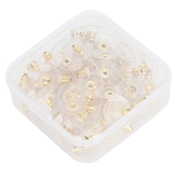 Riousery 100Pcs Earring Backs Replacement Pierced Backing Stopper Boxed DIY Material Jewelry Accessories