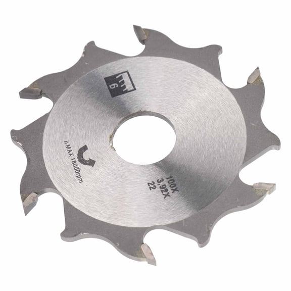 Riousery 100mm / 4inch Carbide Biscuit Jointer Blade Cutter Replacement for Woodworking Slotting Machine, 22mm / 0.9inch Inner Arbor, High Wear Resistance Hard Alloy Multi-Purpose Tool Accessory