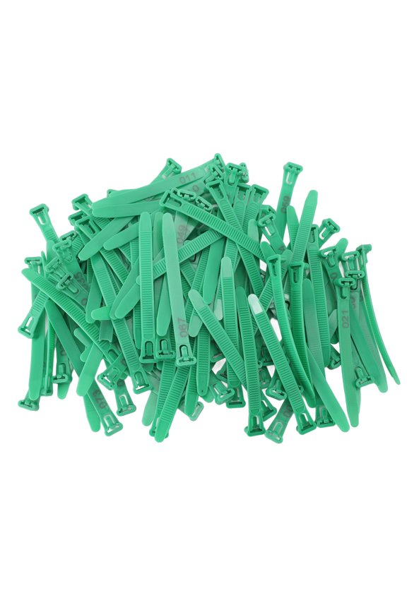 100pcs Chicken Leg Bands Adjustable Fadeless Numbered Poultry Identification Tags Duck Goose Green 5.91 inches / 15 cm