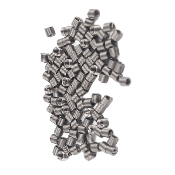 Riousery 100pcs M2 Stainless Steel 304 Helical Screw Thread Inserts, M2x0.4x2D Thread Repair Kit (0.08 inches / 2 mm)