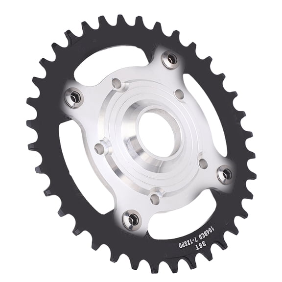 Riousery 104BCD 36T Chainring Conversion Kit Aluminum Alloy Mid Drive Spider Adapter for Tongsheng Electric Bike - Black, 4.1 in / 104mm